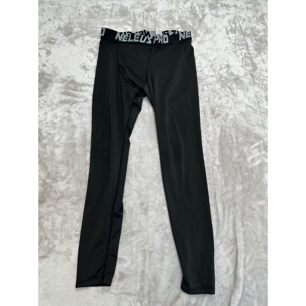 Neleus Compression Spats Leggings Mens Size Small Black BJJ No Gi Jiu‎ Jitsu MMA